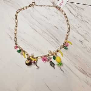 Betsey JohnsonIsland Charm Collar Necklace